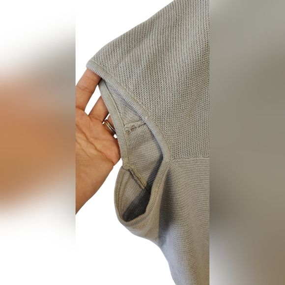 Worthington Short Sleeved Cover Up Shrug, Gray Open Front Sweater, Large Shawl - Picture 6 of 7